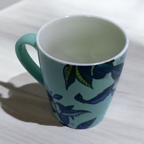Starbucks 10oz Mug 2021 Mint Green Ceramic Coffee Cup Leaf Plant Design - Picture 3 of 7